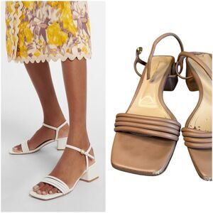 Gianvito Rossi Lena 45 leather Sandals in Blush Pink sz 39.5